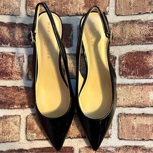 Marc Fisher Black Patent Slingback Heels